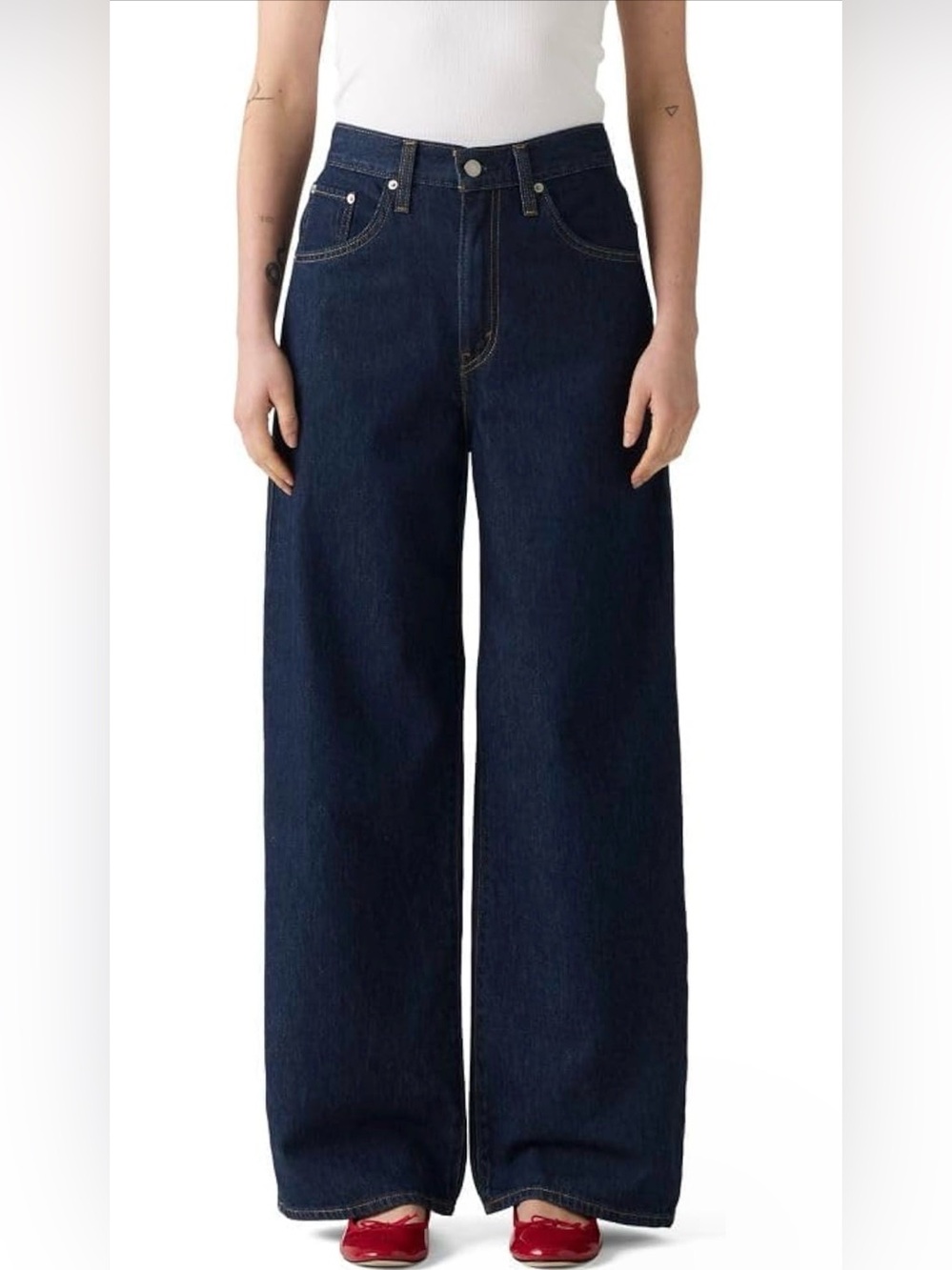 Levi's Women's Cinch Baggy Dark Blue Jeans